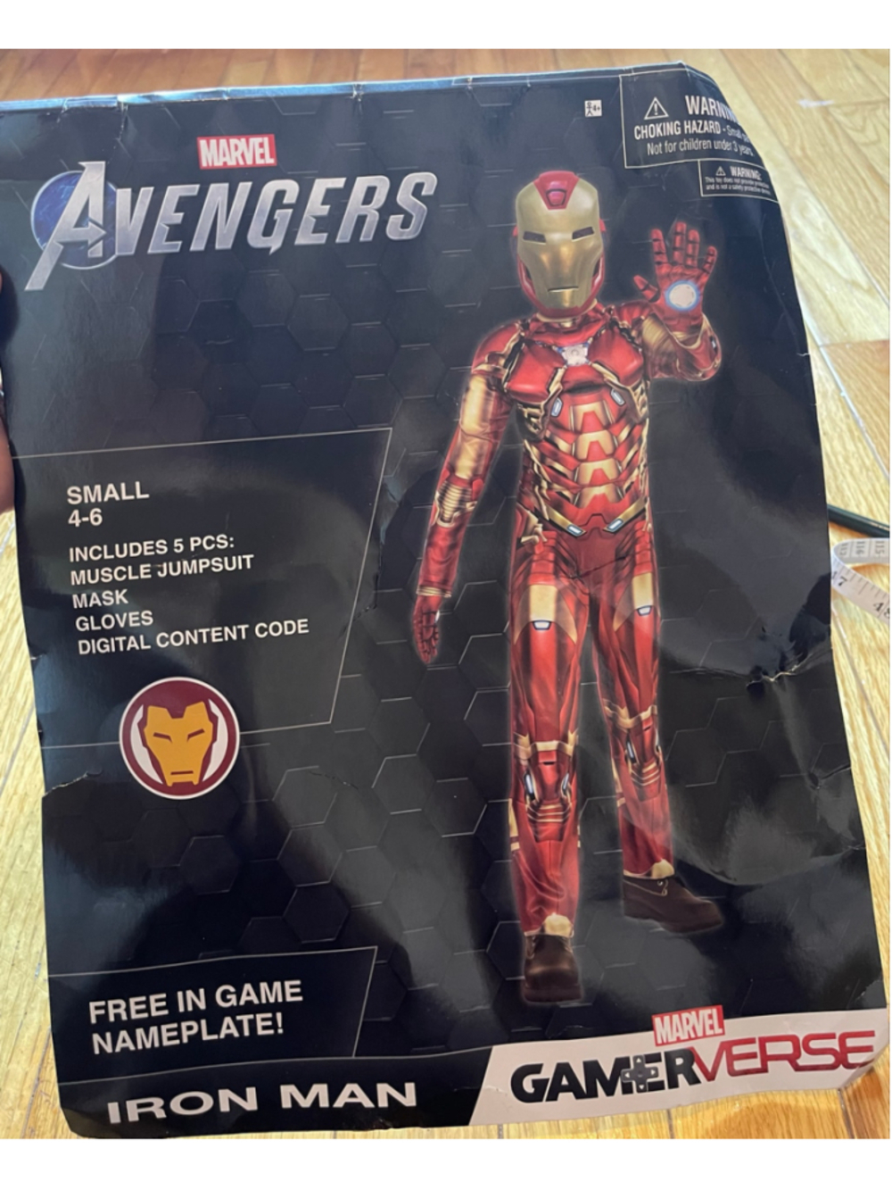 Marvel Iron Man Superhero Costume Size Small (4-6)